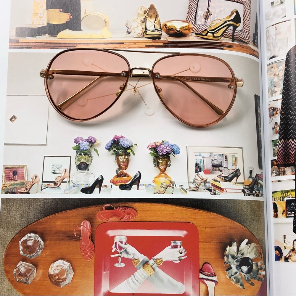 BISCAYNE PINK TINT OVERSIZE AVIATOR SUNGLASSES
